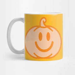 Preppy Smiley Face Pumpkin - Halloween Costume Jack o Lantern Mug